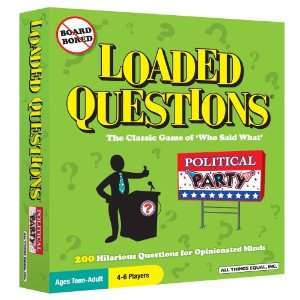  Loaded Questions Political Party Toys & Games
