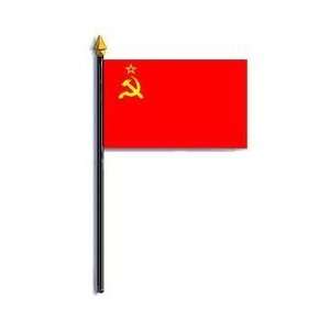  USSR (1955 1991) Flag Rayon On Staff 4 in. x 6 in. Patio 