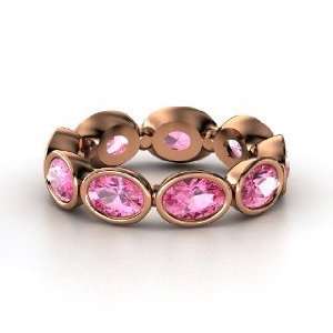  Cloud Nine Ring, 14K Rose Gold Ring with Pink Sapphire 