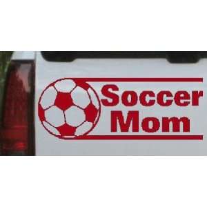 Red 50in X 19.4in    Soccer Mom Sports Car Window Wall Laptop Decal 