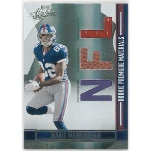  Mario Manningham 2008 Playoff Absolute Rookie Dual Jersey 