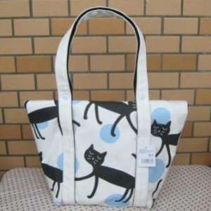  Japan Neko Mania Canvas 2 Ways Bag Blue New B29 Baby