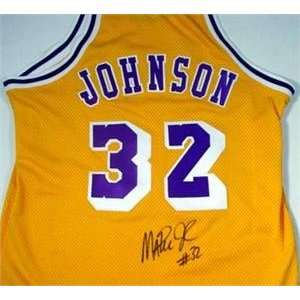  Magic Johnson autographed Basketball Jersey (Los Angeles 