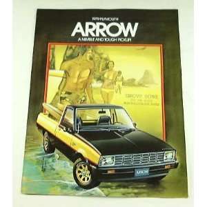  1979 79 Plymouth ARROW Pickup Truck BROCHURE Sport Std 