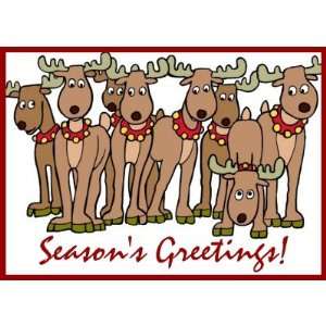  Funny Reindeer Christmas Stamps