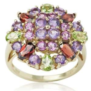  14k Yellow Gold and 3.68 ctw Multigemstone Ring 5.0 