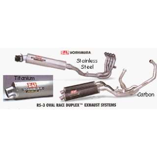 Yoshimura RS 3 High Mount Oval Race Duplex System   Stainless Header 