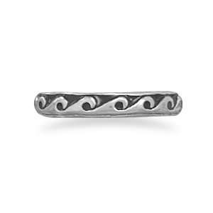  Black Wave Design Band Toe Ring Jewelry