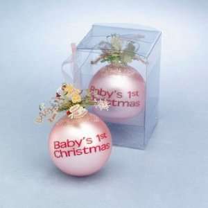 Celebrations by Seasons of Cannon Falls Babys First Christmas (Pink 