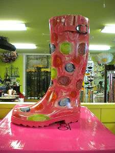 Corkys Pink Bubble Gum Rain Boots  