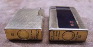 C175) 2 St Dupont Lighters   Gold Plated for parts only  