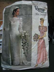 Vintage Vogue #1829 Bridal Dress Pattern   Size 14  