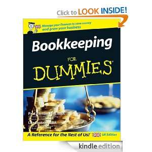 Bookkeeping For Dummies Paul Barrow, Lisa Epstein  Kindle 