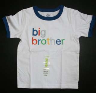 Carters Big Brother Short Sleeve Shirt Tee 4 5 6 7 NWT  