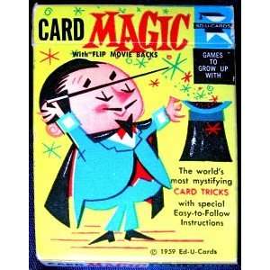   1959 Ed U Cards Card Magic Deck with Flip Movie Backs 