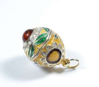 Russian Enameled Fabergé esque Sunflower