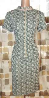 Vintage 60s 70s Textured Poly Op Art Skirt & Top Dress Set Jackie O 