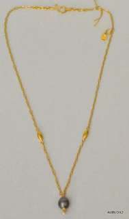 4,040.00 GURHAN 24K Gold Black Pearl Diamond Necklace  