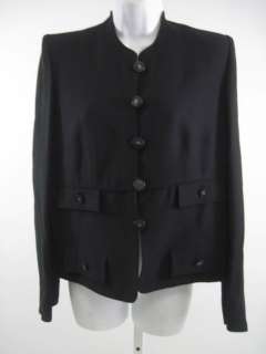 SONIA RYKIEL Black Button Front Blazer Jacket Size 42  