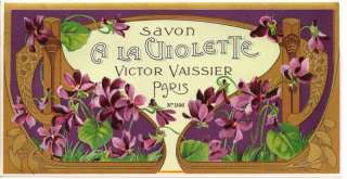 Vintage French Paris Big Soap Savon Label A La Violette  
