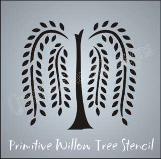 Stencil Primitive Willow Tree Country Home Decor Signs  