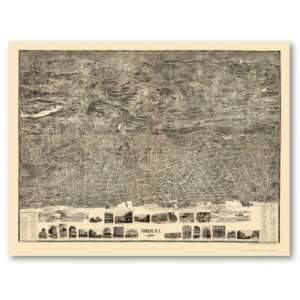  Yonkers, NY Panoramic Map   1899 Poster