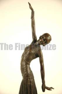 SIGNED D.H.Chiparus bronze art deco dancer sculpture  