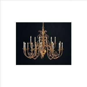 18 Light Large Chandelier. A Historical Brass Collection . (4275 PB)