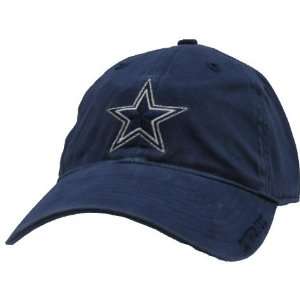  Womens Dallas Cowboys Navy Chisel Adjustable Slouch Cap 