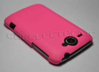 Pink Rubberized Hard case cover for HTC G8 wildfire  