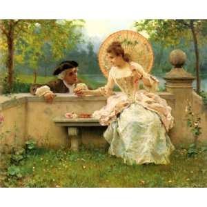   Tender Moment in the Garden, By Andreotti Federico 