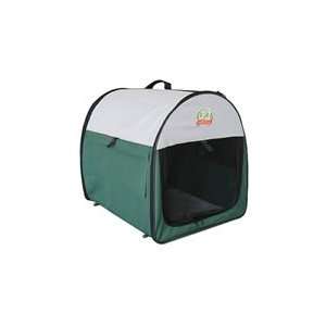  Soft Sided Dog Crate with Mat in Green Size X Small (20.5 