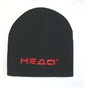  New 2006 Head Beanie Black W/red Head Logo Sports 