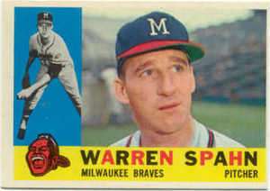 1960 Topps #445 Warren Spahn Braves EX+ EM $50 1011  