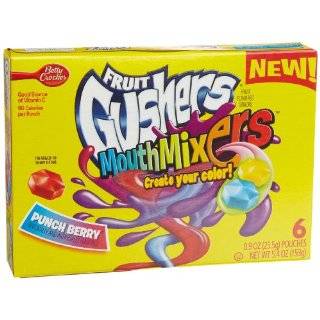 Fruit Gushers Fruit Flavored Snacks, Mouth Mixers Punch Berry, 6 Count 
