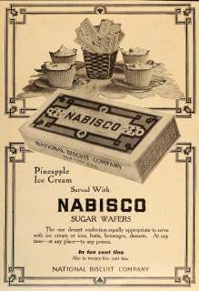 1909 Ad Nabisco Sugar Wafers National Biscuit Company   ORIGINAL 