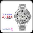 NEW GUESS WATCH MEN * Silver Multifunction G10179G NWT