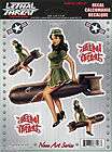Lethal Threat Army Pin Up Girl Decal Sticker Size 5.29 x 5.36 Armed 