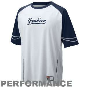  Nike New York Yankees White Play Off Performance T shirt 