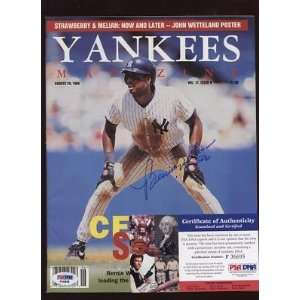  1996 Yankee Magazine Bernie Williams Autograph PSA/DNA 