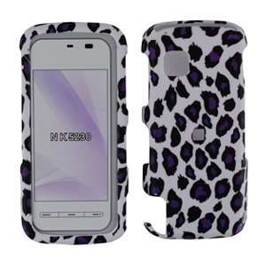  NOKIA 5230 NURON Purple Leopard Phone Protector Cover 