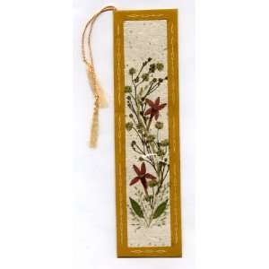  Bookmark   Handmade Bookmark with Silk Tassel   Pressed 