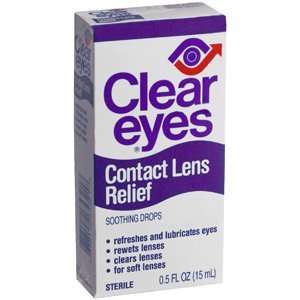  Special pack of 6 CLEAR EYES CLR CONTACT LEN REL 0.5 oz 