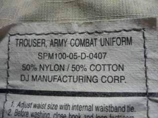 Military ACU Pants Camo Cargo Trousers Large Short Army Men Boys 337 