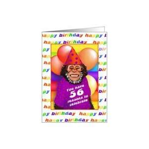 56 Years Old Birthday Cards Humorous Monkey Card Toys 