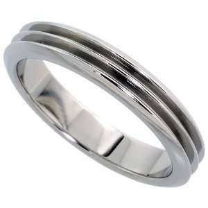   Band / Thumb Ring, w/ 2 Deep Grooves (Available in Sizes 8 to 14