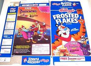 1992 Frosted Flakes Darkwing Duck Cereal Box z17  