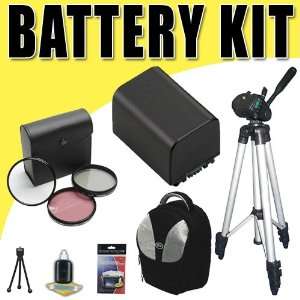 NPFV100 Lithium Ion Replacement Battery 37mm 3 Piece Filter Kit Tripod 