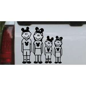 Black 26in X 23.4in    Mickey Mouse Disney 2 Kids Stick Family Stick 