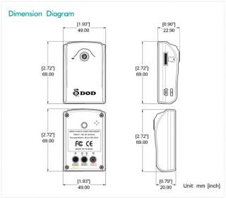 DOD VR H1 12808*1024 Multifunctional CAR DV w Free 8G  